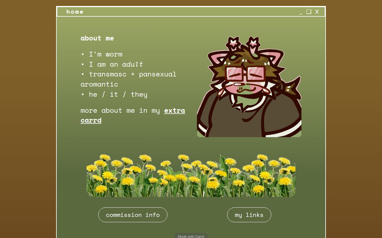 worm's carrd